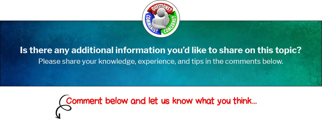 Is there additional information you'd like to share?