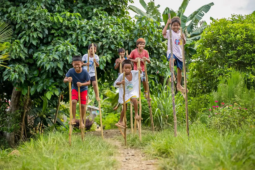 KadangKadang or Bamboo Stilt Game Fun In The Philippines