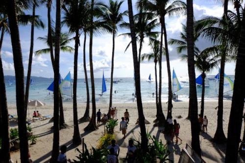 Palms at Boracay's White Beach
