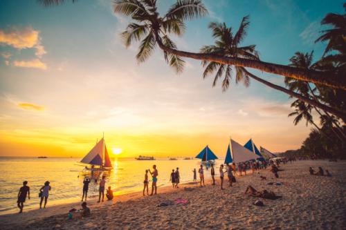 Epic sunset on Boracay, Philippines